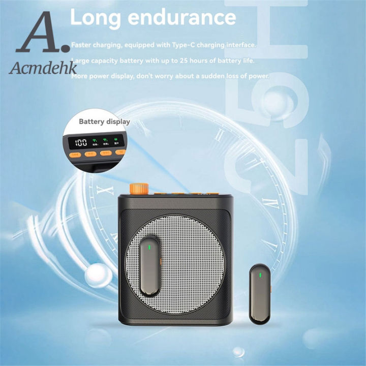 Wireless Lavalier Microphone Portable Voice Amplifier with Mic,  Rechargeable Speaker for Classroom, Meetings, Speeches Lazada PH
