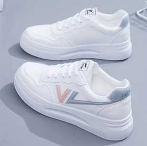 Sepatu Sneakers Wanita  Casual LV Putih Trendy ukuran 36-40