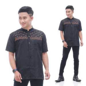 Baju koko pria lengan pendek bordir komputer Jasuke terkini Terlaris