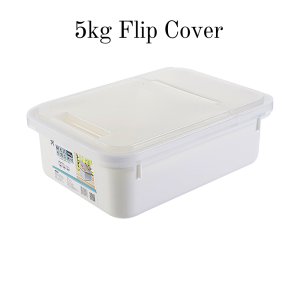 Rice Storage Bin Container With Sliding Flip Lid Cover Dust Insects Proof Grain Cereal Organizer Bucket Sealed Dispenser