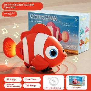 Bé bò và đồ chơi đuổi bắt Cá Hề tránh chướng ngại vật điện đu tự động kích hoạt bằng giọng nói đồ chơi giáo dục cho trẻ sơ sinh và trẻ mới biết đi