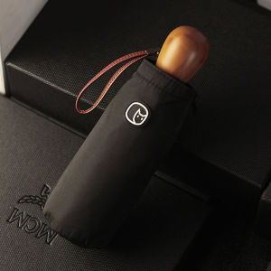 OLYCAT Mini Umbrella Windproof Strong Cute Shade Umbrella for Women Outdoor Compact Parasol Pocket Sun Umbrella Wooden Handle