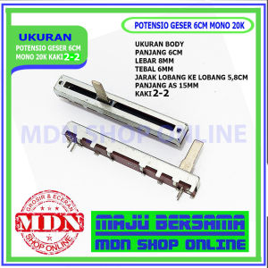 Potensio Geser Mixer Mono B20K 20K 6cm kaki 2-2