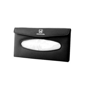 chenjie high quality Car Sun Visor Tissue Storage Box Case Auto Paper Towel Leather Tissue Box Car Interior Organizers For Honda City Brio BR-V CRV Jazz Civic HR-V Odyssey Accord