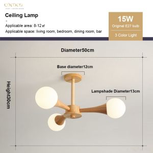 Japanese Style Wooden Bedroom Lamp Nordic Dining Room Ceiling Ligh