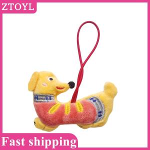 ZTOYL💝 Kawaii Dachshund Plush Doll Cartoon Stuffed Puppy Keychain Pendant Backpack Charm Lovely Bag Hanging Decoration Kid Gifts