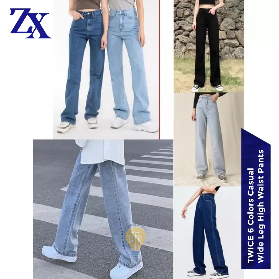 KOREAN LANSITE Blackpink Jeans High Waist Boyfriend Jeans TIKTOK Outfit  Dancer Pants🔥🔥🔥 (SUPER SALE)[MIX BRANDS]