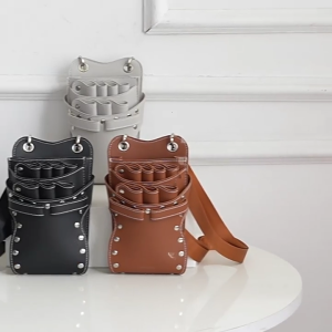 Barbers Scissor Holder Bag 7 Compartment Design With Crossbody Strap Storage Pouch For Professional Hairdressing Tools
