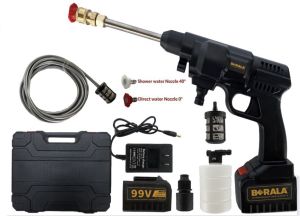 เครื่องฉีดน้ําแรงดันสูง กล่องพลาสติก เครื่องฉีดน้ําไร้สาย เครื่องอัดฉีดไร้สาย (แบตเตอรี่ 2 ก้อน) BERALA รุ่น 6311 BMC