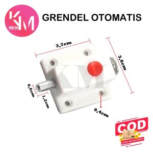 Grendel Tekan Pencet Otomatis Coklat Hitam dan Putih 1 pcs