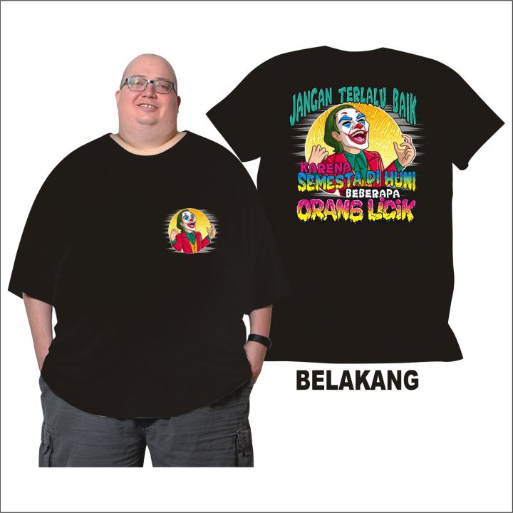 BB 150 KG Kaos Db Joker Fat Kaos Jumbo Big Size Dewasa 2XL Sampai 7XL Kaos Pria Kaos Wanita Bahan Semi Katun Combed 24s