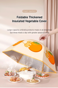 H Multifunctional foldable dining table cover antimosquito and antifly meal ulation cover