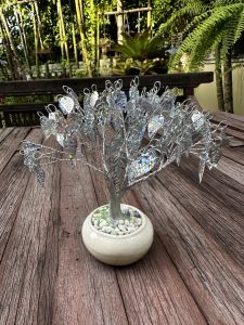 ต้นโพธิ์ 🌳  ต้นไม้มงคล โพธิ์เงิน โพธิ์ทอง กว้าง15สูง15cm เสริมฮวยจุ้ย โชคลาภ เงินทอง ต้นไม้ประดิษฐ์