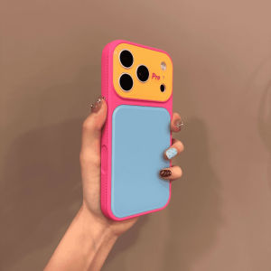 Soft Leather Case for IPhone 17 16 15 14 Pro Max Phone Case Glossy 3D Back Cover Design Candy Color Camera Protection Shell Capa