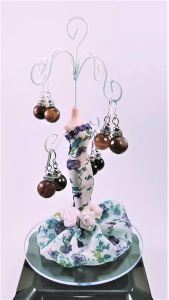 Natural Crystal Earrings Red Botswana Agate