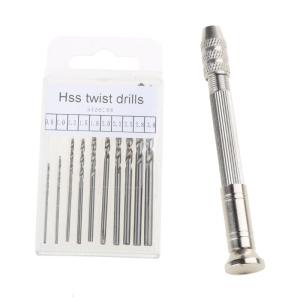 Mini Twist Set 0.8-3.0Mm Độ Chính Xác Tay Dụng cụ xoay Bộ 11 Cho Kim Loại Hướng Dẫn Làm Việc DIY