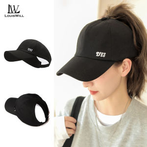 LouisWill hat woman korea style Women Baseball Cap Empty Top Large Brim Visor Cap Women High Ponytail Baseball Cap Empty Top Sunscreen Cap  Outdoor Urban Sports Sun Protection Hat  Hip Hop Hats sun hats for women