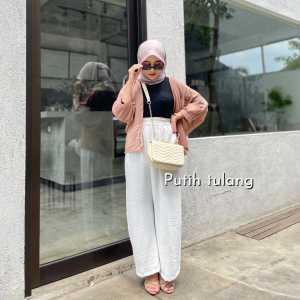 Celana Kulot Crinkle Airflow Terbaru Celana Kulot Wanita Bahan Crinkle Airflow Premium - AMEZASTORE