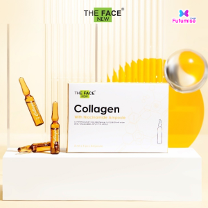 THE FACE Ampoule Collagen & Temulawak Serum 2ml*5pcs | Hyaluronic Acid Niacin & Collagen