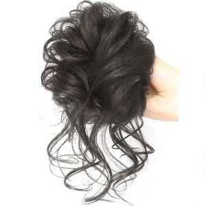 [YAN K] Korean Messy Curly Hair Extension Natural Hair Bun Wig With Claw Clip Ponytail Updo Hairpiece for Women Hair Accessories