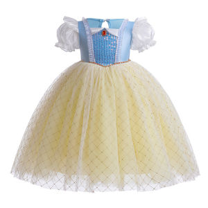 Girls Dress Mesh Snow White Fluffy Princess Dress 1 to 10 years old