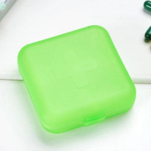 🇸🇬 4 Grid Mini Pill Box | Travel Essential Portable Square Daily Weekly Medicine Divider Organiser Small Cute Cross Case Pet Tablet Dispenser Medication Storage Vitamin Organizer First Aid Supplement Container Jewelry Fishing Lure Accessories Holder