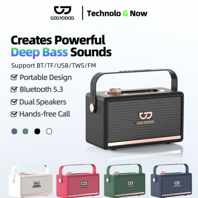 Loa Bluetooth GOOJODOQ 5.3 BT phong cách kết nối không dây âm trầm hỗ trợ cuộc gọi thẻ TF Đĩa U