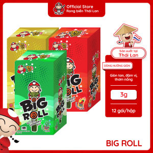 [MUA 5 HỘP X 12 GÓI TẶNG 3 GÓI RONG BIỂN 4G] Snack Rong Biển TaoKaeNoi BIG ROLL 3G Dinh Dưỡng Healthy Chính Hãng Thái Lan