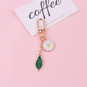 O-KAY Keychain Daisy Lucu Pendant Metal Gantungan Kunci Flower Korea