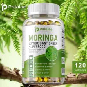 Pslalae Moringa Capsules Organic Moringa Powder Supplement Ekstrak Daun Moringa Sokong Imuniti & Sendi 30/60/120 Kapsul