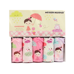 🔥พร้อมส่ง🔥กางเกงในเด็กผ้าฝ้ายแท้คลาส A แพ็ค 5 ตัวลายการ์ตูนสโนว์ไวท์น่ารักกางเกงในเด็กหญิงกางเกงในเด็กหญิงผ้านิ่มแพ็ค 5 ตัว