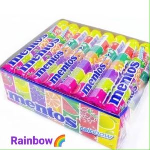 Mentos Roll Assorted Flavour (24 x 37g) - Chewy Mint/Menthol Mint/Fruit/Rainbow/Grape/Sour Mix