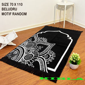 SAJADAH DEWASA BELUDRU TERBARU/KISWAH SPINGEL/UKURAN 70X110/BLACK EDITION PRAY RUG/GROSIR SAJADAH MURAH