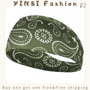 YINSI Hair Bands Elastic Yoga Hairbands Absorbing Sweat Headband Women Men Running Fitness Turban Outdoor Gym Head Wrap Bandana