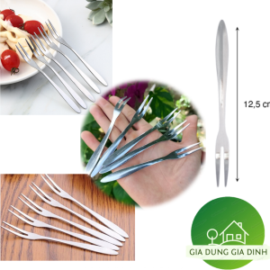 Nĩa inox 2 Răng Nĩa 2 Chia Ăn Trái Cây  Nĩa Ăn Ốc ăn bánh dùng hàng quán ăn Anphacook