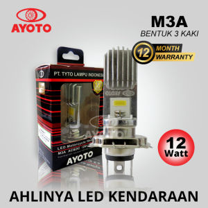Lampu Depan LED AYOTO TYTO H4/HS1 M3A Vixion Byson Cbr150 Universal