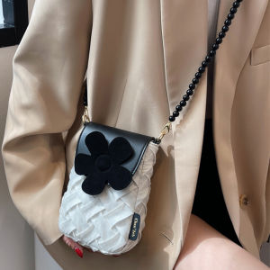 2025 NEW ARRIVAL Flower Designed Multi Material Mini Crossbody Shoulder Sling Bag