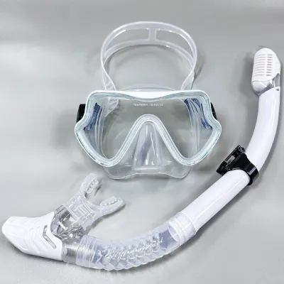 [SG Ready Stock]Professional Scuba Snorkeling Diving Mask Set Free Breathing Anti-Leak Dry Top Snorkel Diving Mask