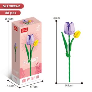 HAHA TOY Bunga Blok Bangunan Flowers Plant Building Block Flower Brick Plant Collection Flower