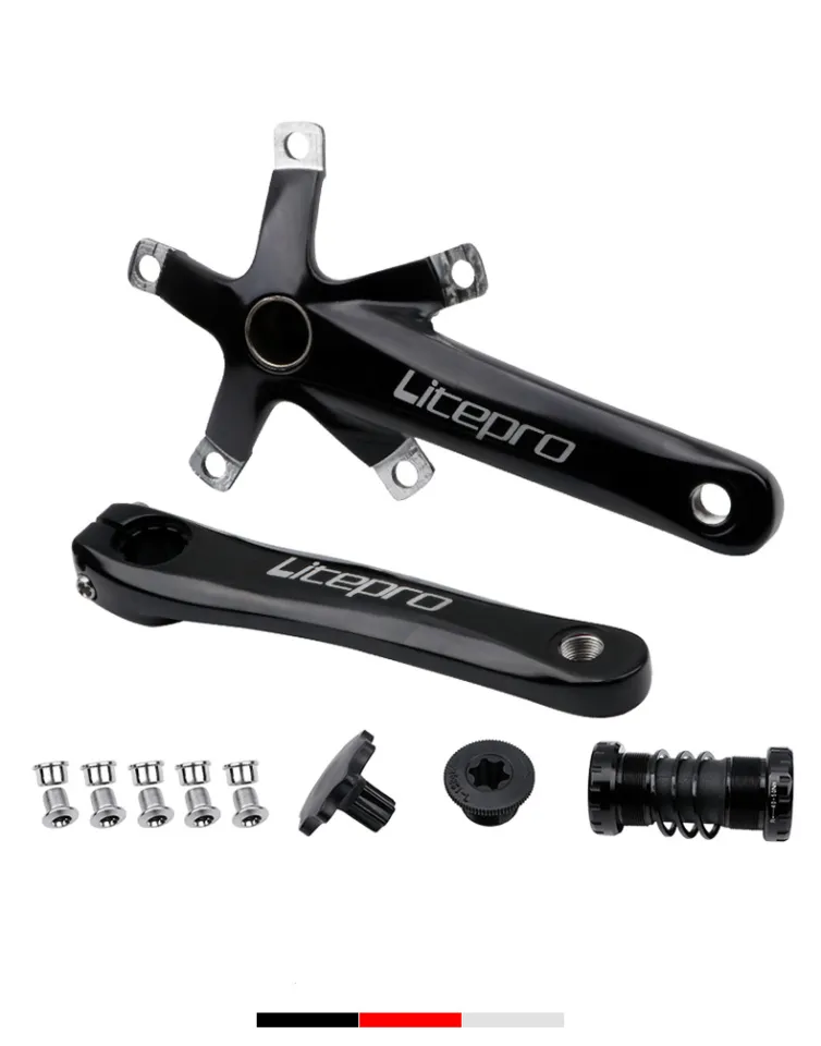 LP Litepro Folding Bike Crankset Aluminum Alloy 170MM Hollow Crank