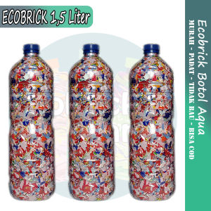 Ecobrick Botol Aqua Ekobrik Ecobrik Ekobrick 1500 ml 1.5 liter Berat 550 Gram Murah Padat Bersih