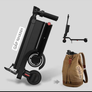 {Tặng Balo đựng xe}Xe Điện Gấp Gọn Nhẹ 10kg Tải Trọng 120 kg Xe Điện Scooter Thông Minh Gấp Gọn giải pháp co người đi xe buýt tàu điện