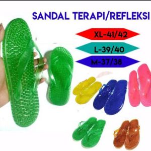 SENDAL REFLEKSI REMATIK KESEHATAN SANDAL DURI BENING JELLY WARNA