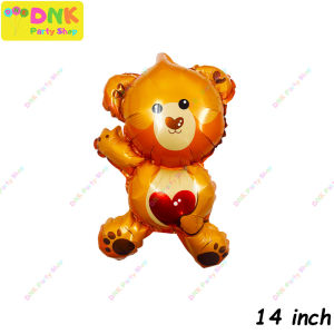 Happy Valentines Day I Love You Bear Hollow Hole Heart Shaped Mini Small Foil Balloon Mylar Party Decor DIY