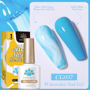 BORN PRETTY 2pcs/set 10ml Watercolor Gel Nail Transparent Soak Off UV LED Nail Art UV Gel Varnish Function Gel(1*color gel+1*watercolor gel)