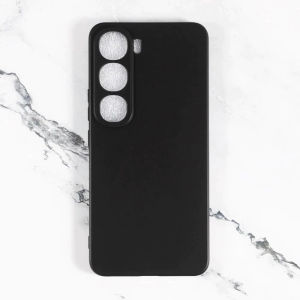 CASE BLACK PREMIUM VIVO Y29 / Y29S / Y04 CANDY CASE MACARON BLACK SILIKON PRO CAMERA 3D DESIGN
