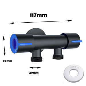 304 Stainless Steel Angle Valve 2 Way 1 Two Way Angle Valve 1/2" Angle Valve  Double Control Angle Valve Faucet Switch