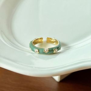 BAGUO Thiết kế Thỏ Cá Tính Vòng bít Thanh lịch Ngọt ngào Nhẫn đeo ngón tay Đáng yêu Ngọc Trai Quà Tặng Ngày Valentine Bé gái