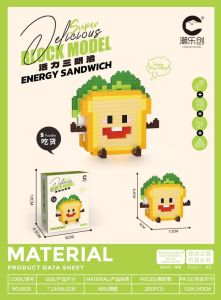 (Value Pack) Happy Food Toys Building Blocks Puzzle