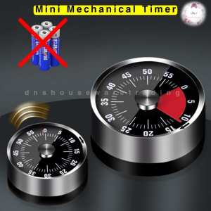 🇲🇾 Timer kitchen with Magnet Mechanical Egg Timer Baking Countdown Reminder Pemasa 不锈钢计时器带磁铁机械煮蛋定时器烘焙倒计时提醒器